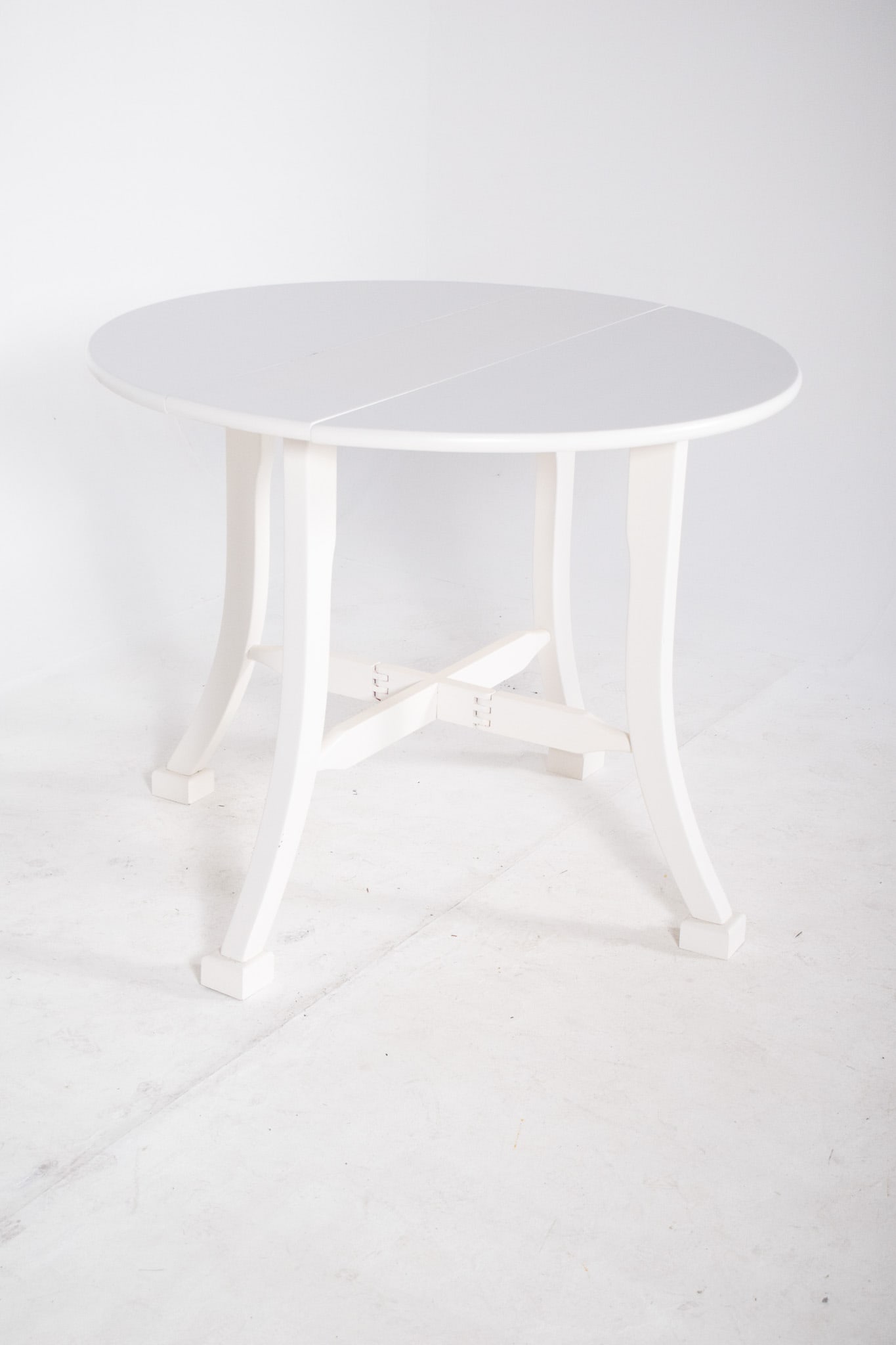 Portuguese White Painted Flap Table, 1920s - 8