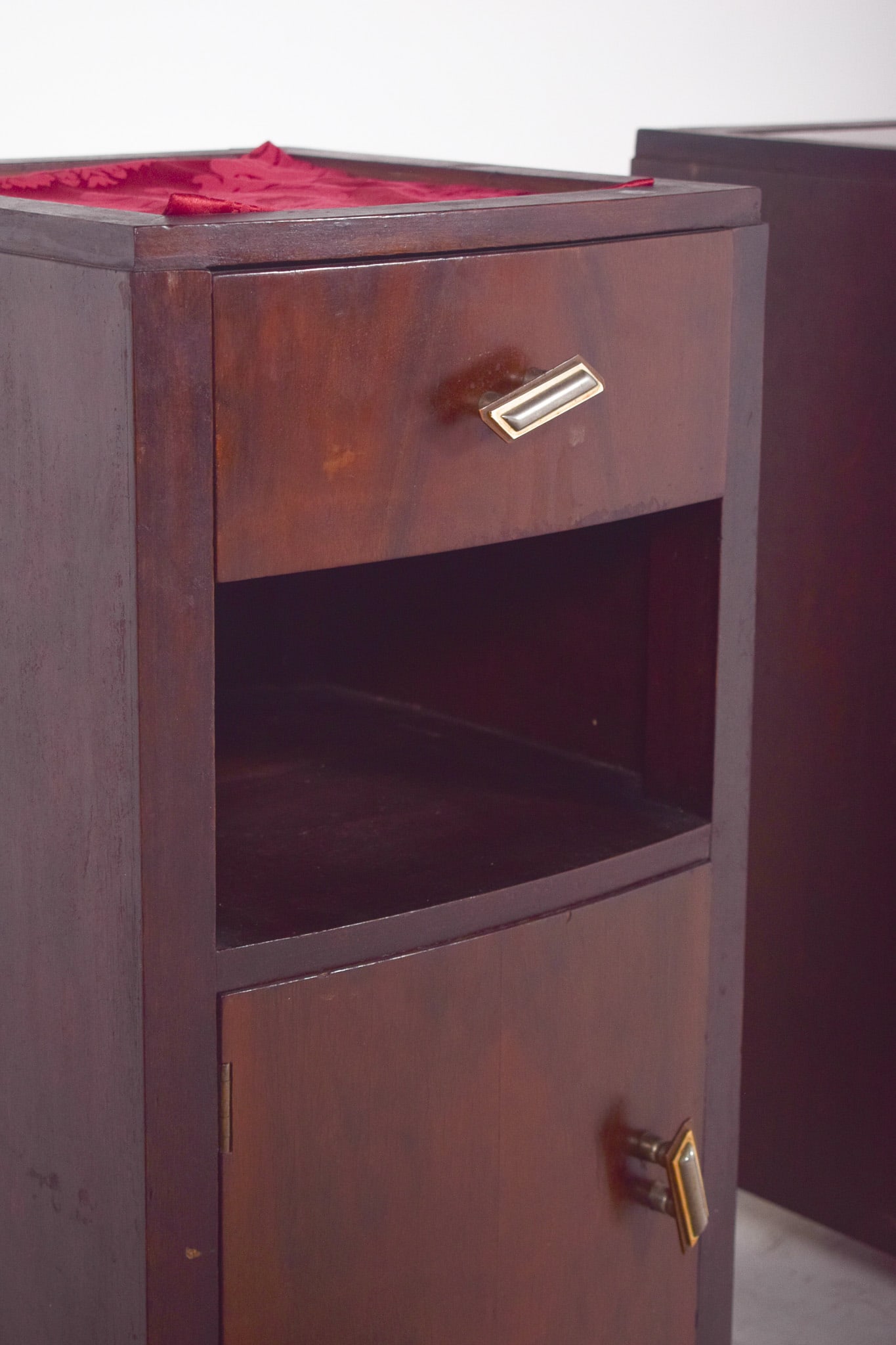 Vintage Portuguese Deco Bedside Tables, 1920, Set of 2 - 5