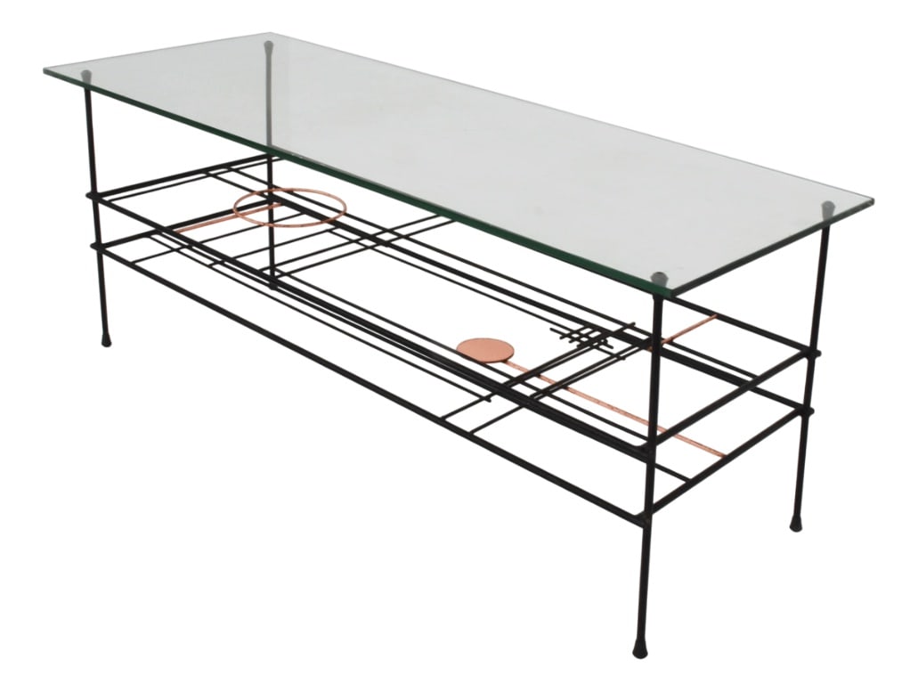 Coffee Table with Triple Support in Metal by Ferrabini (1 of 7)