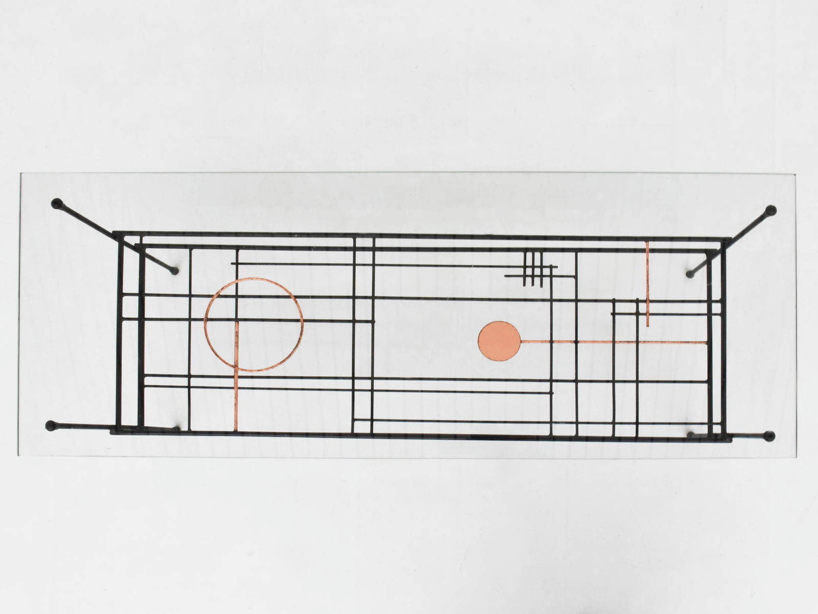 Coffee Table with Triple Support in Metal by Ferrabini - 7