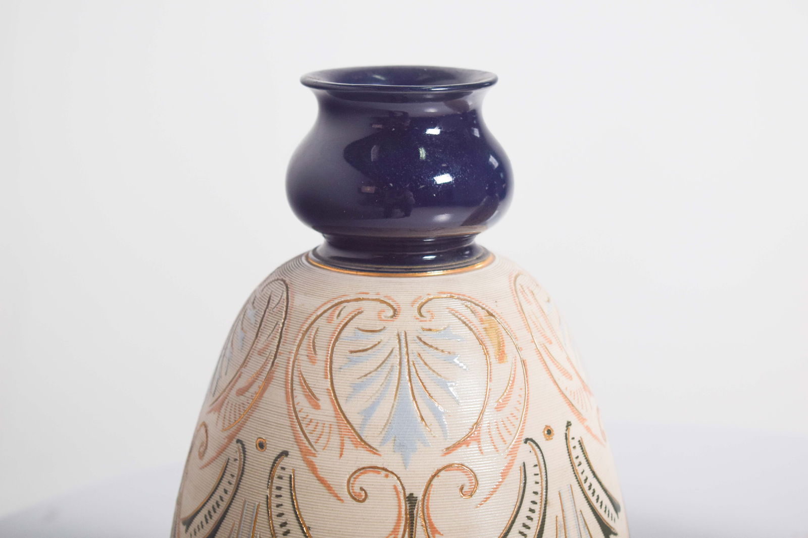 Pottery Cream-Colored Bulging Vases, 1910, Set of 2 - 8