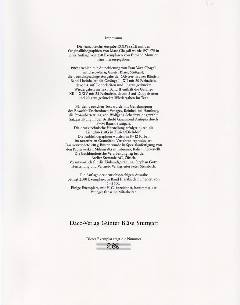 M. Chagall, Ulysses before Nausicaa from Odyssey - 12