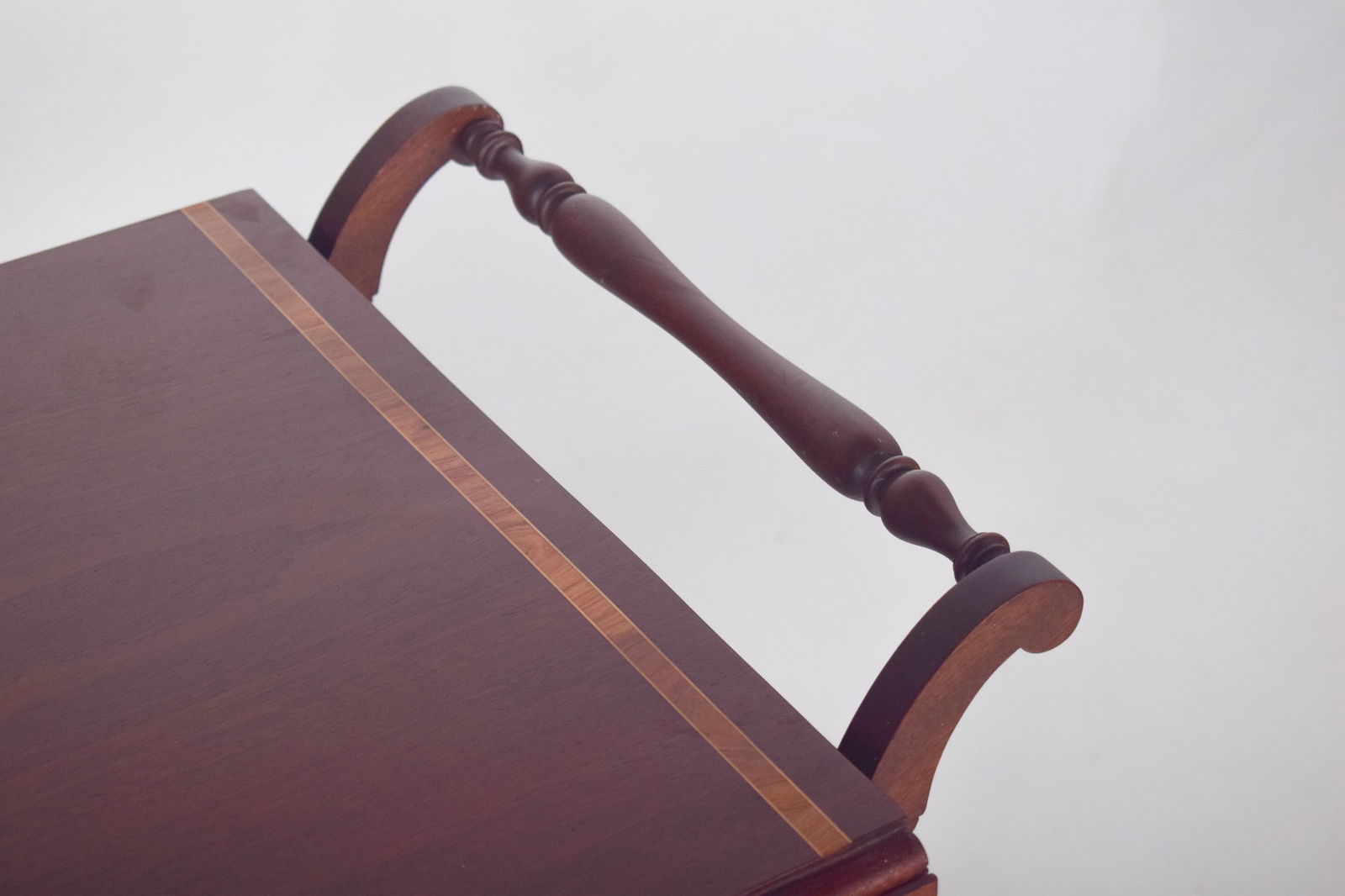 Mid-Century Mahogany Tea Trolley with Side Flaps, 1940s - 7
