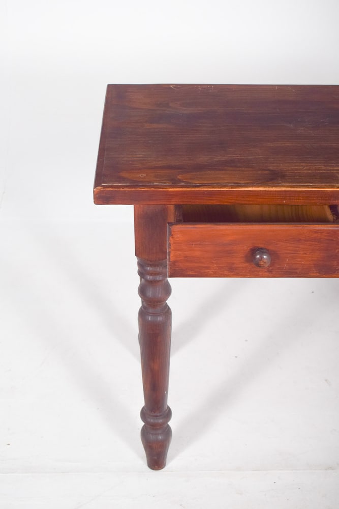 Portuguese Rustic Pine Kitchen Dining Table, 1950 - 6
