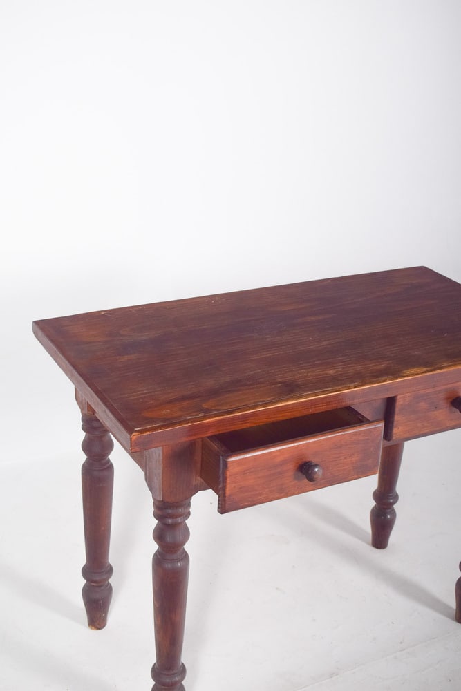 Portuguese Rustic Pine Kitchen Dining Table, 1950 - 7
