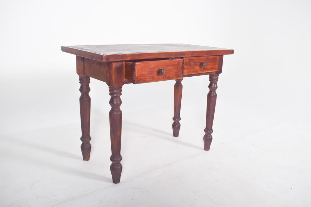 Portuguese Rustic Pine Kitchen Dining Table, 1950 - 8