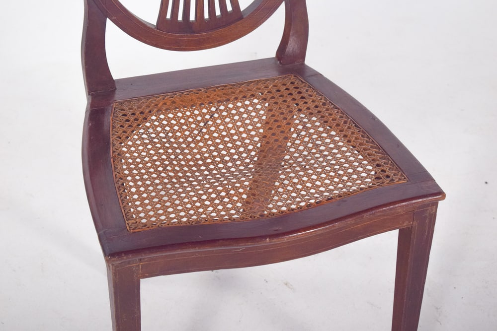 Portuguese Dining Chair with Straw Seat, 1950s - 3