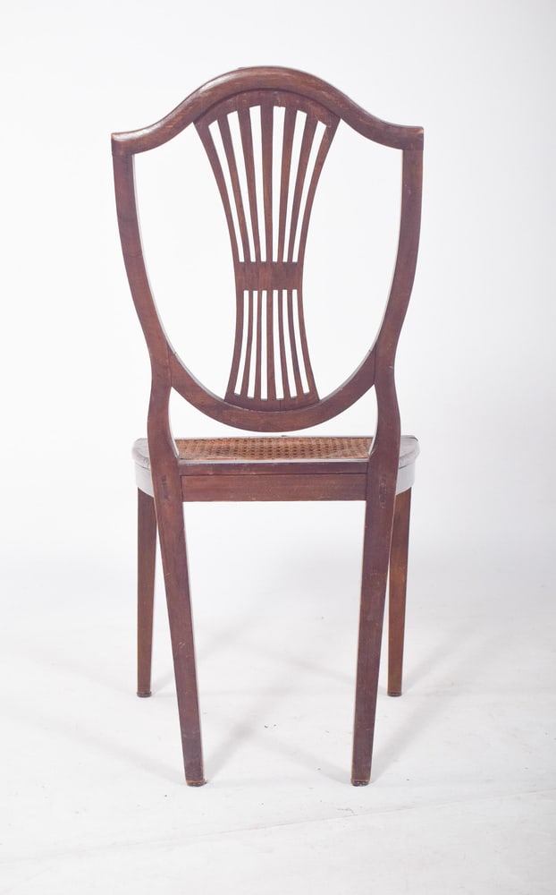 Portuguese Dining Chair with Straw Seat, 1950s - 6