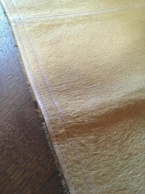 Postmodern Blond Leather Cow Rug, Italy, 1990s - 4