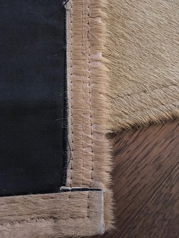 Postmodern Blond Leather Cow Rug, Italy, 1990s - 6