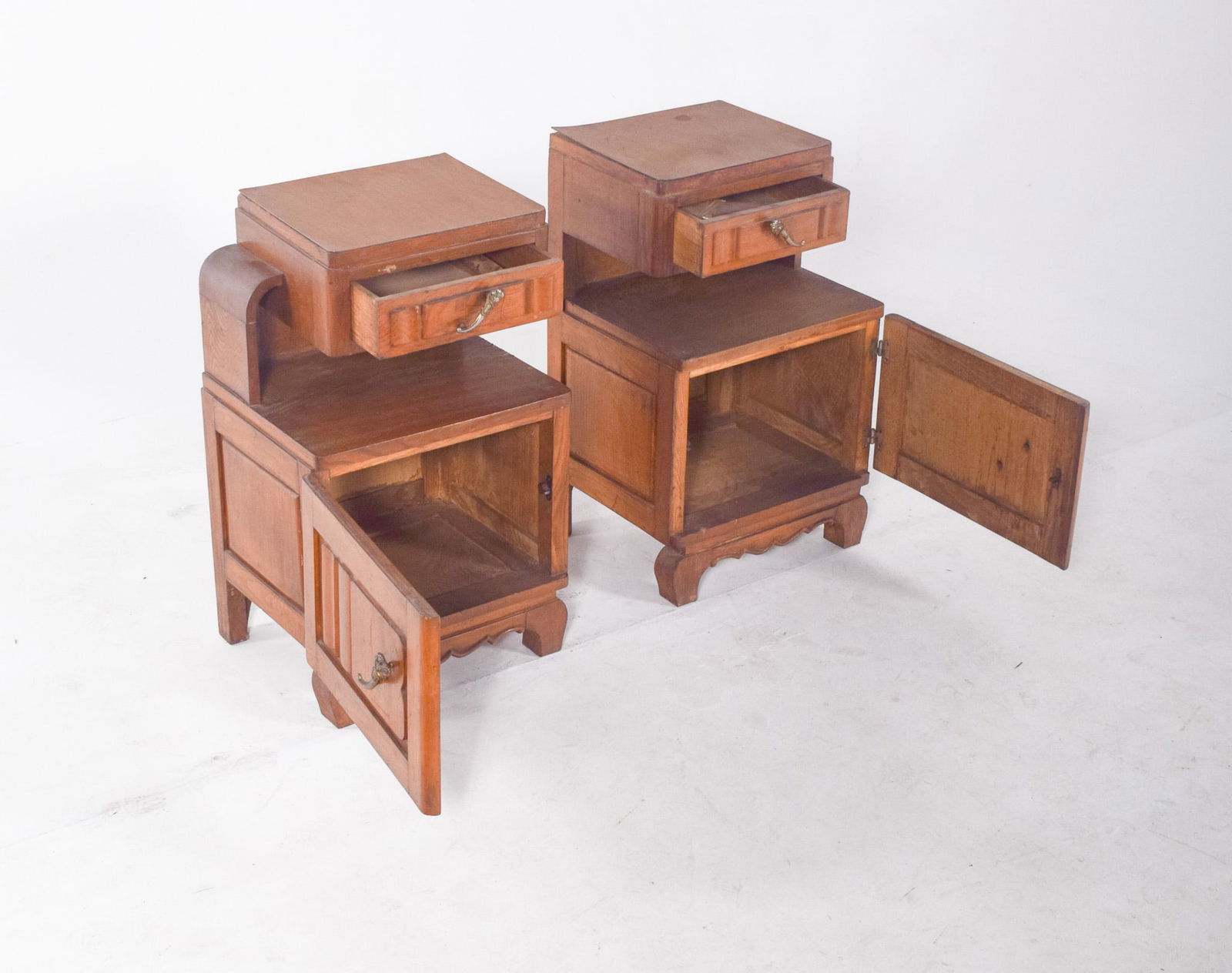 Portuguese Oak Bedside Tables, 1980s, Set of 2 - 6
