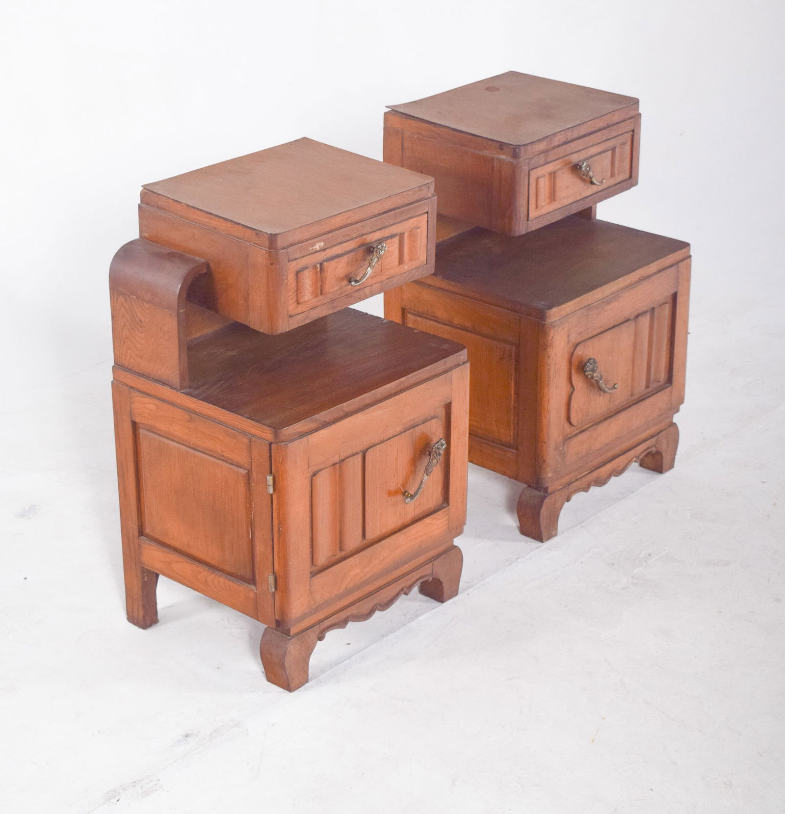 Portuguese Oak Bedside Tables, 1980s, Set of 2 - 8