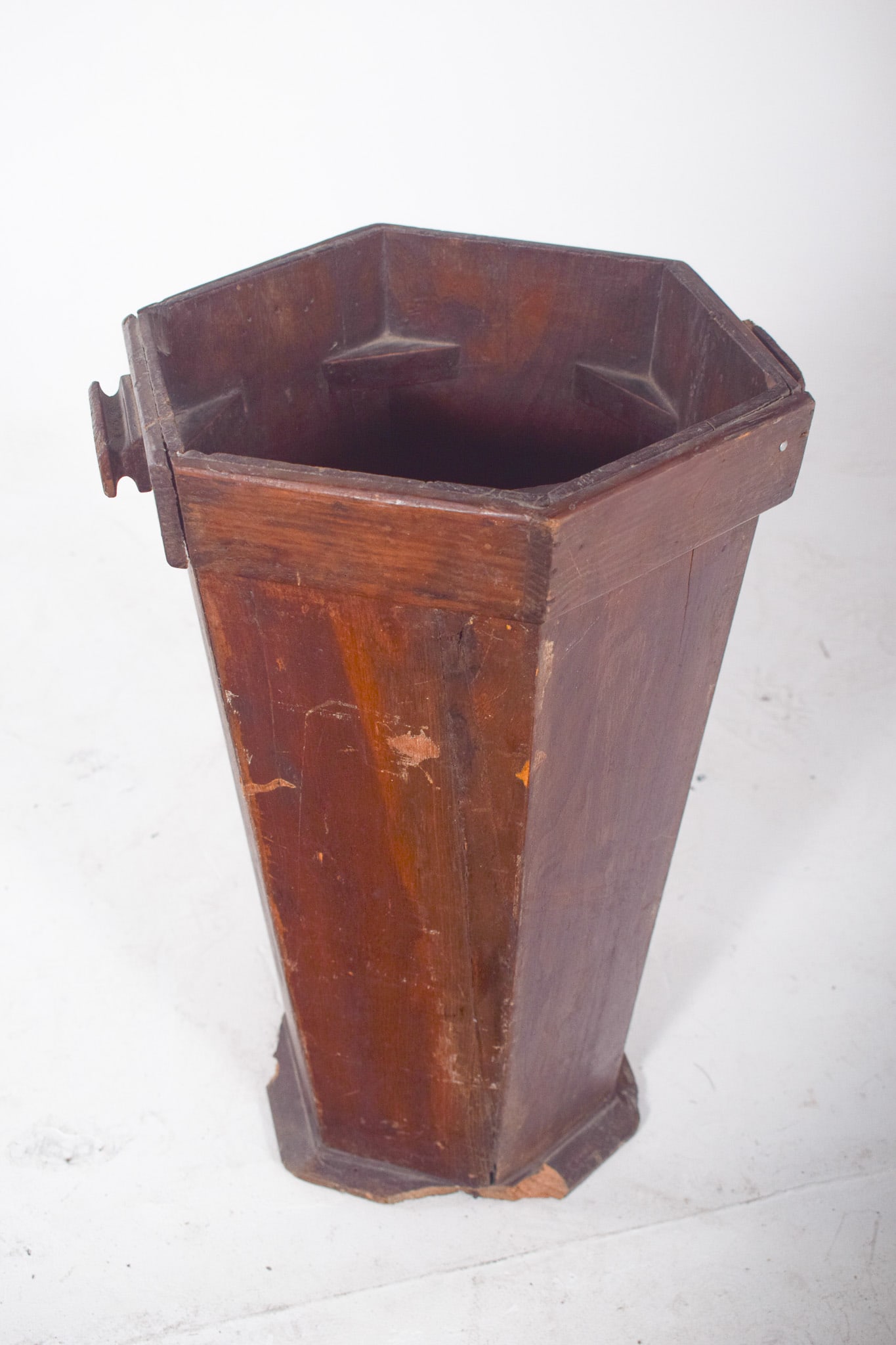 Mid-Century Portuguese Hexagonal Trash Can, 1950s - 6