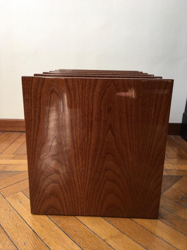 Mid-Century Modern Magazine Rack in Walnut, Italy - 12
