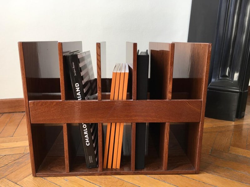 Mid-Century Modern Magazine Rack in Walnut, Italy - 13