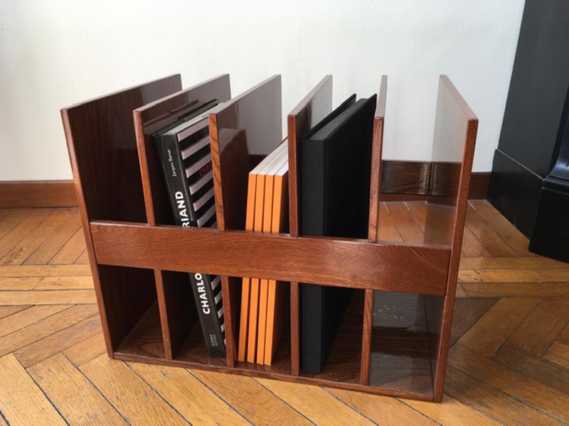 Mid-Century Modern Magazine Rack in Walnut, Italy - 14
