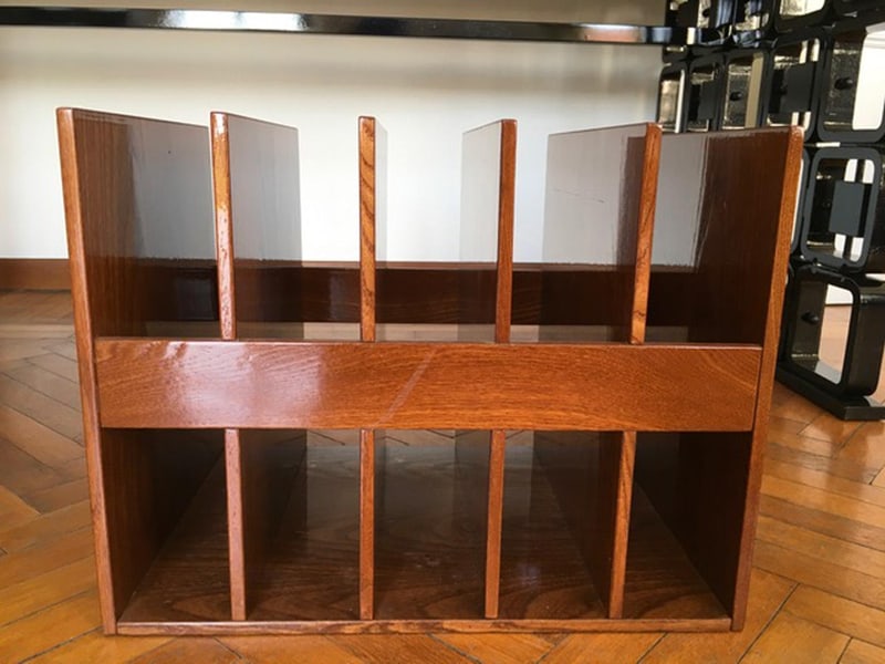 Mid-Century Modern Magazine Rack in Walnut, Italy - 2