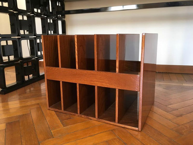 Mid-Century Modern Magazine Rack in Walnut, Italy - 3