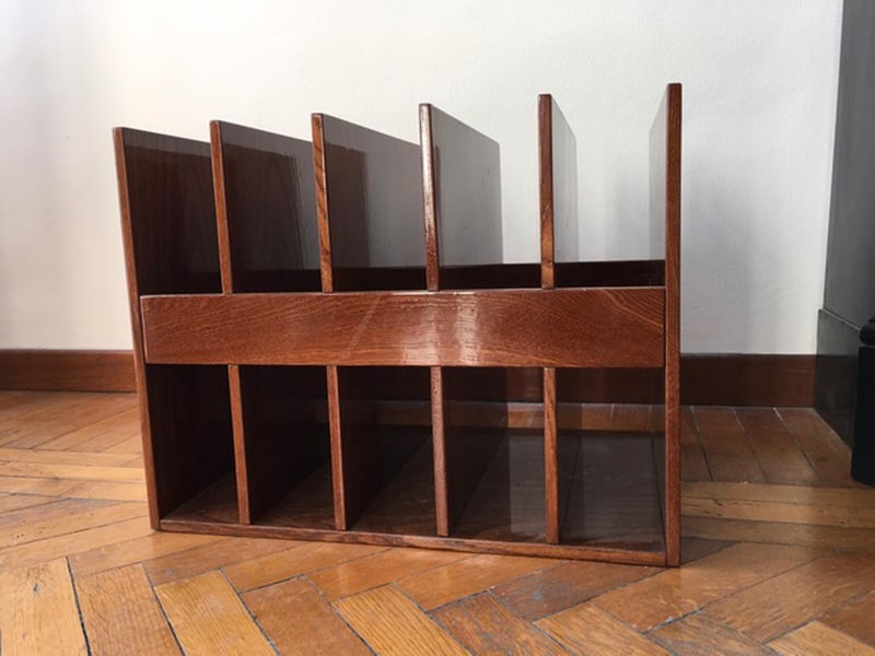 Mid-Century Modern Magazine Rack in Walnut, Italy - 4