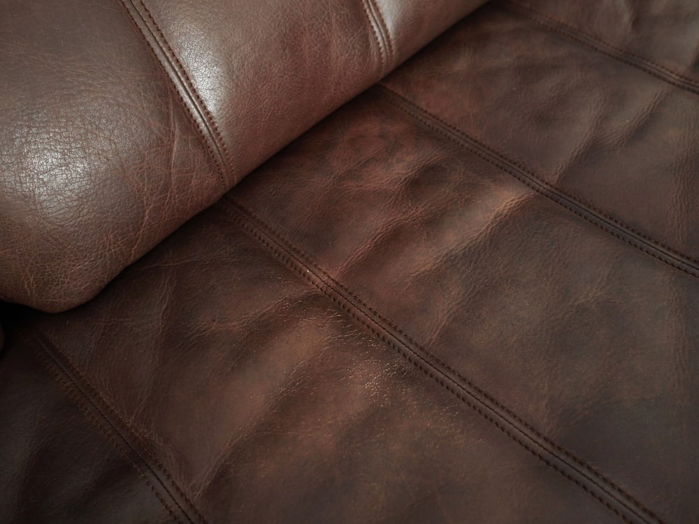 Swiss Brown Leather Sofa from de Sede, 1970s - 16
