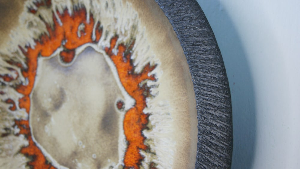 Ceramic Wall Plate from Løvemose Keramik, 1960s - 2