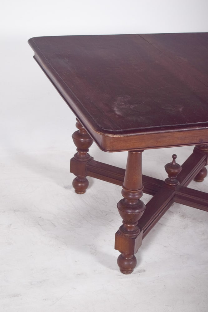 European Square Extendable Dining Table, 1890s - 3