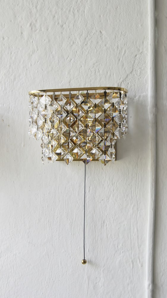 Crystal Glass Wall Lamps from Palwa, Set of 2 - 3