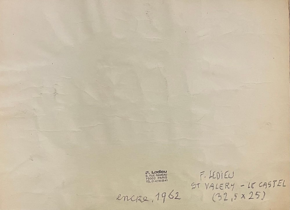 Francine Ledieu, Saint Valery, Le Castel, 1962, Ink - 2