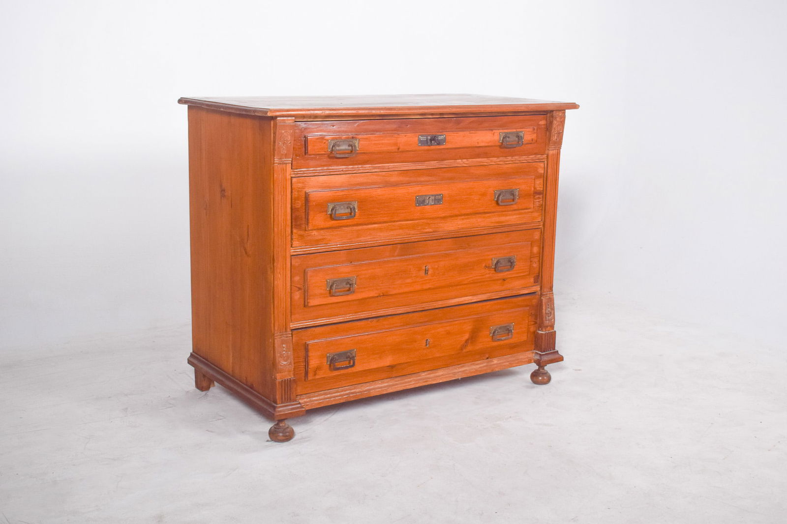Antique Rustic Chest of Drawers in Pine, 1890s - 4