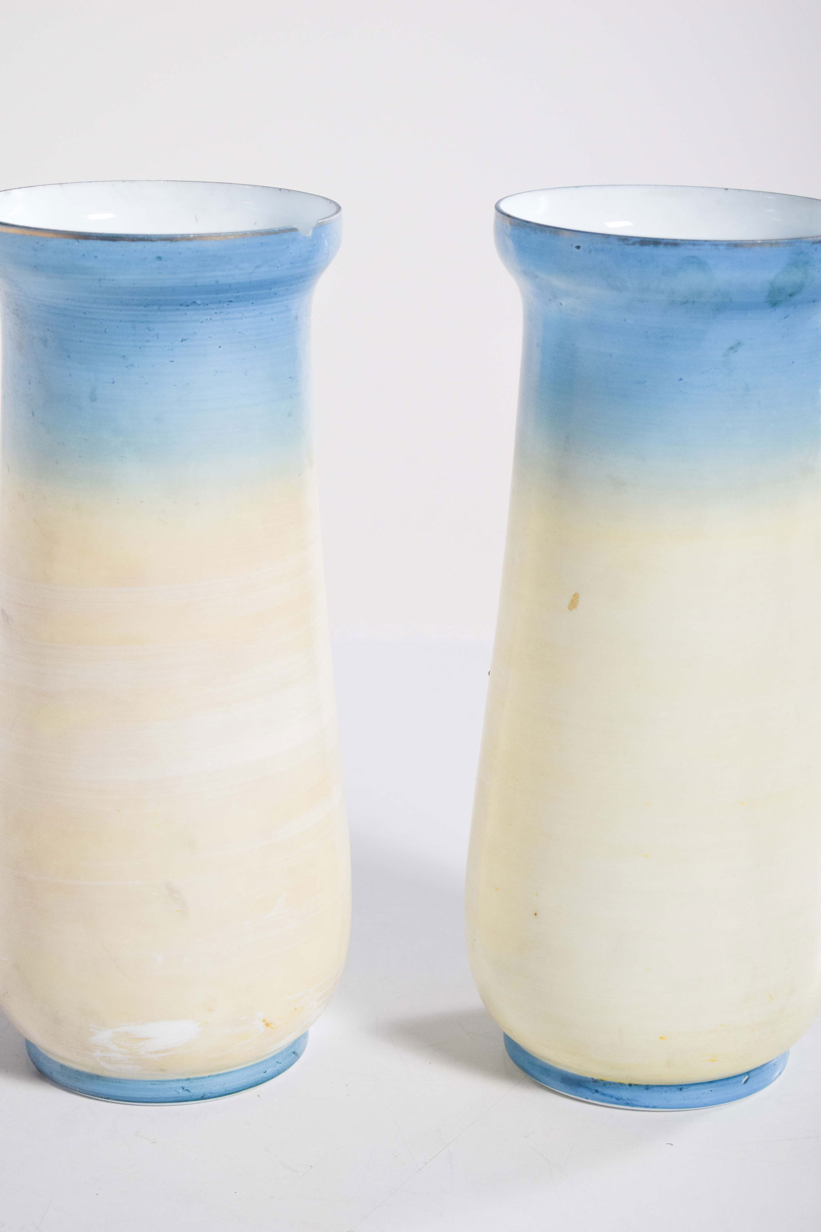 Glass Vases with Wide Mouths, 1910s, Set of 2 - 4