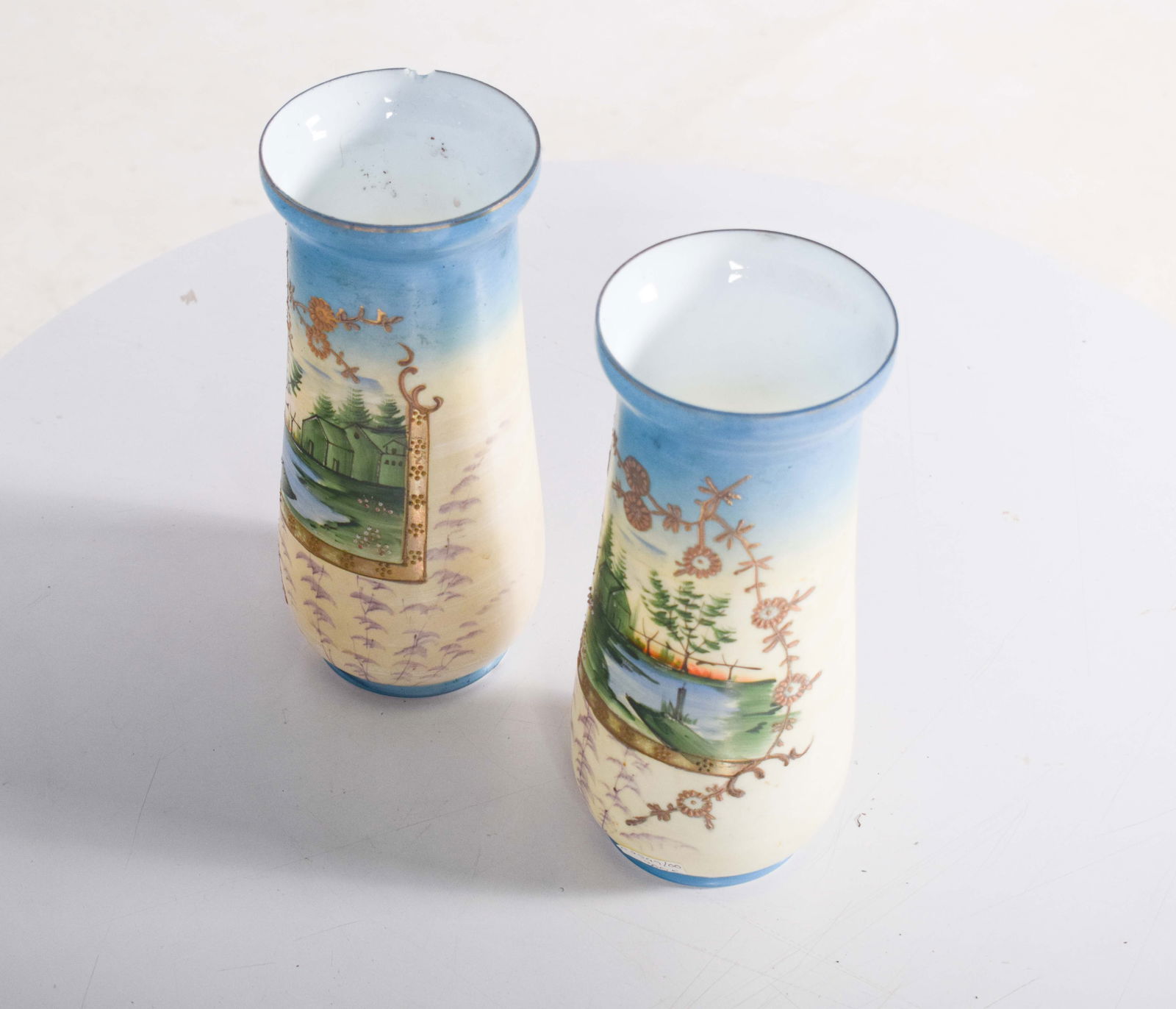 Glass Vases with Wide Mouths, 1910s, Set of 2 - 8