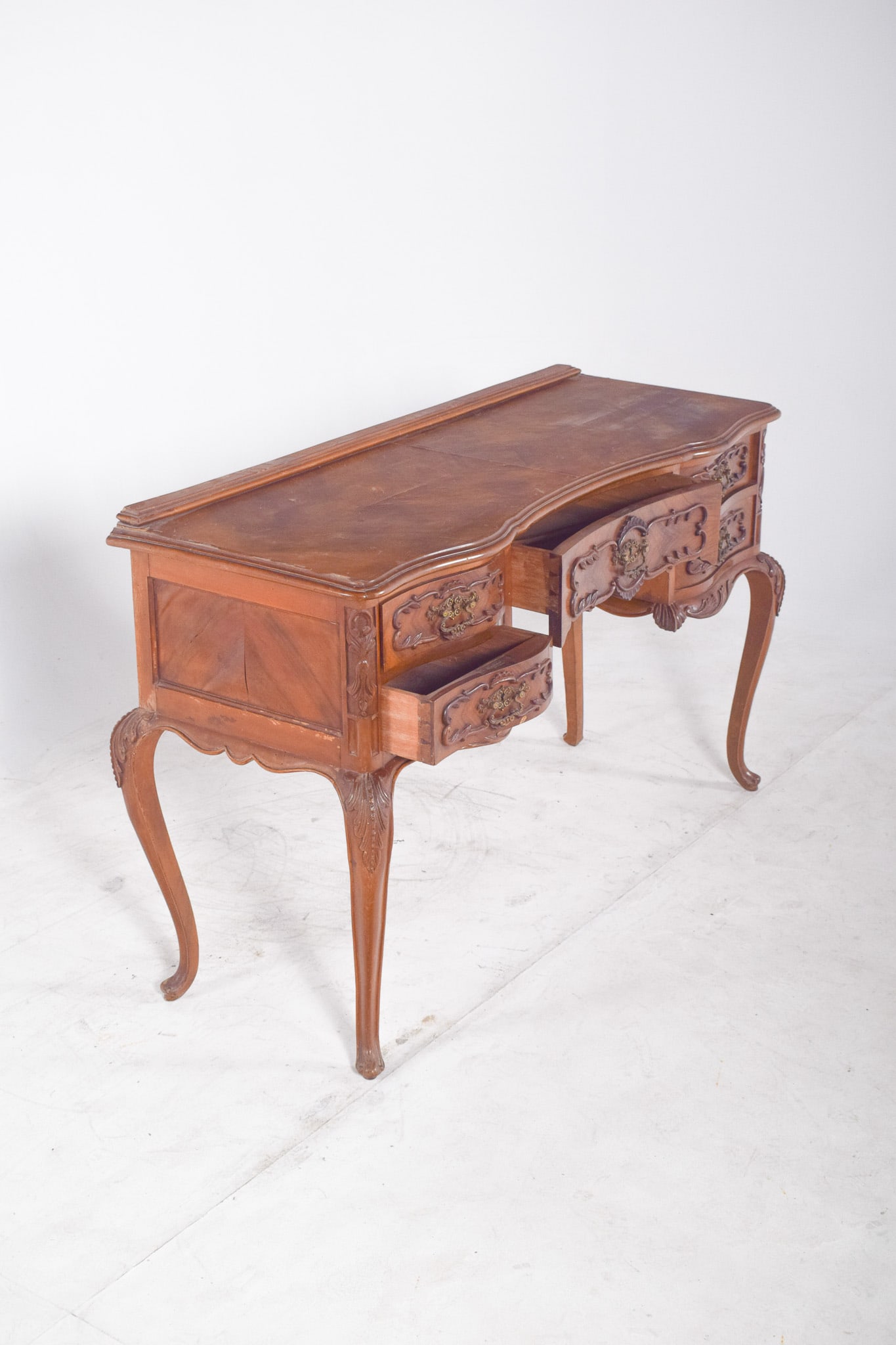 Vintage Dressing Table in Carved Wood, 1920s - 5