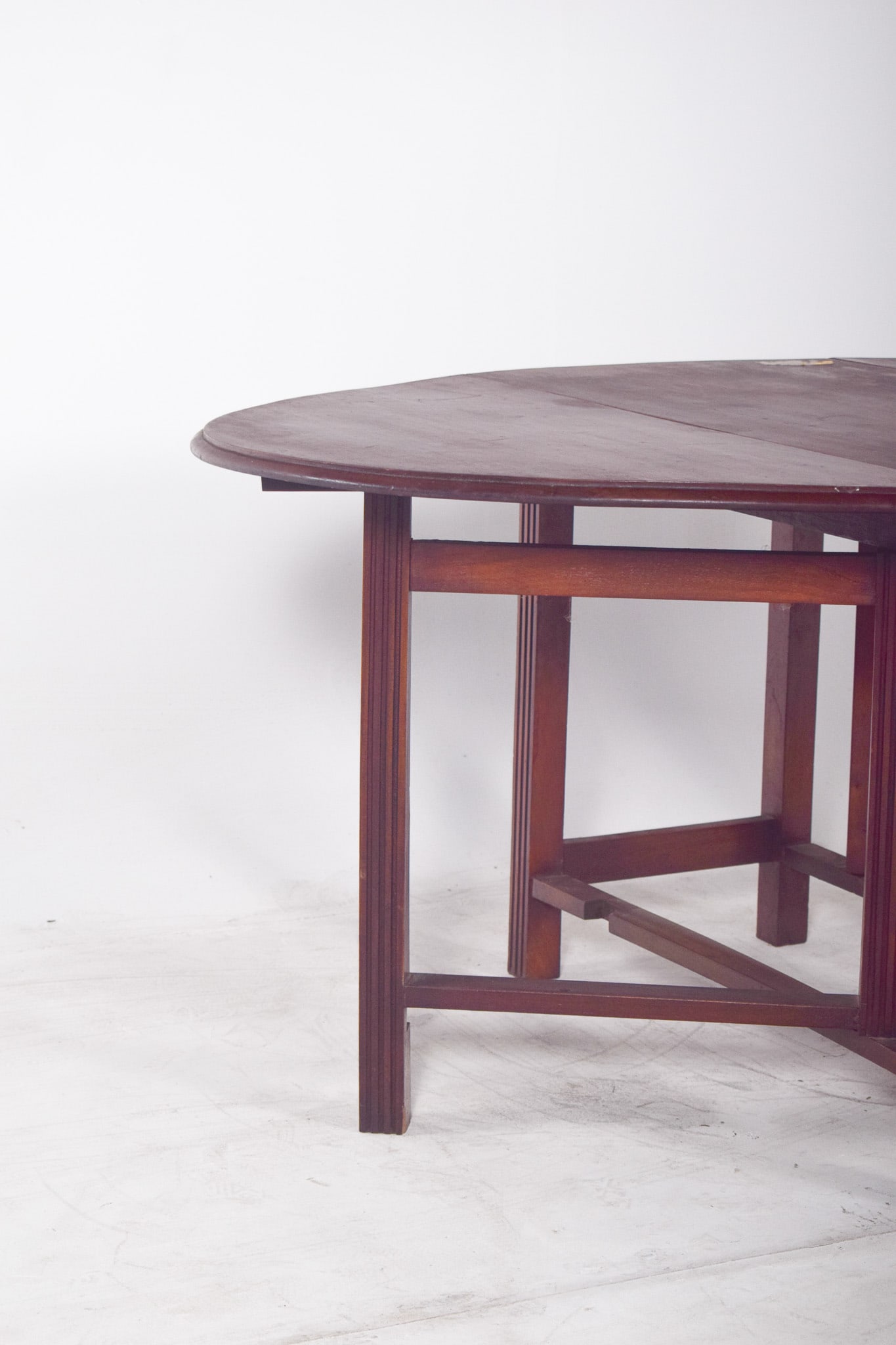 European Flip Flap Oval-Top Table - 7