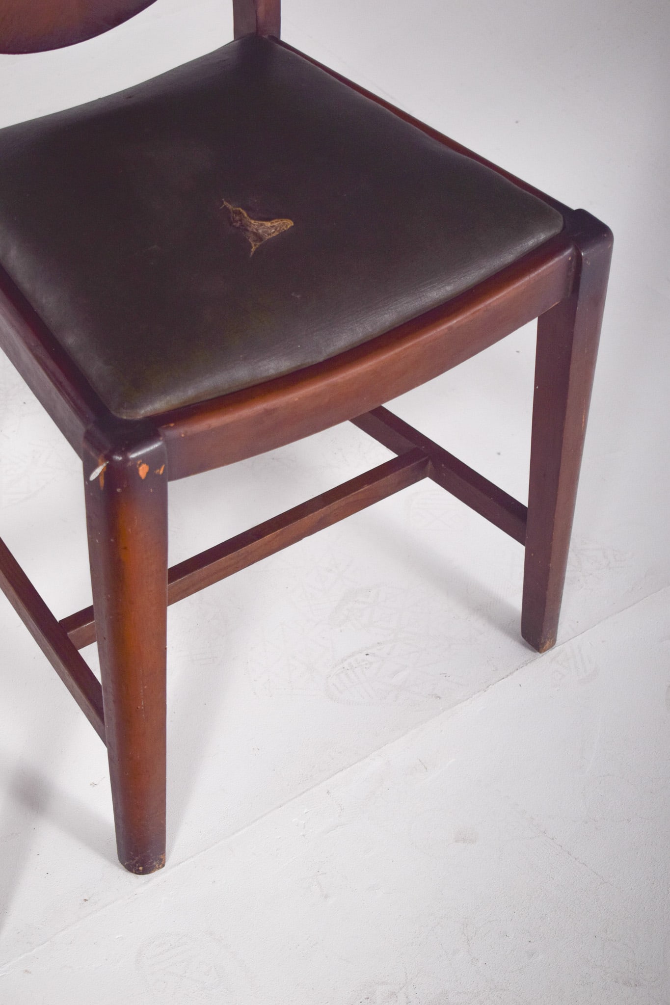 Chairs with Synthetic Leather, 1920s, Set of 2 - 4