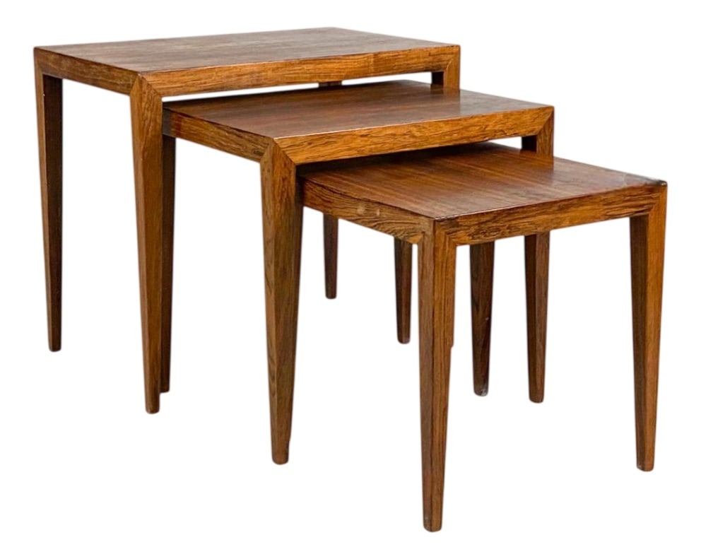 Nesting Tables by Haslev Møbelsnedkeri, 1960s, Set of 3 (1 of 7)