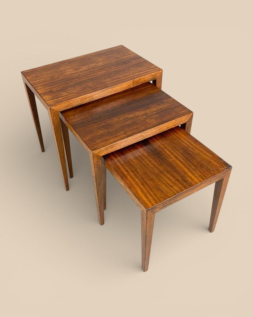 Nesting Tables by Haslev Møbelsnedkeri, 1960s, Set of 3 - 4