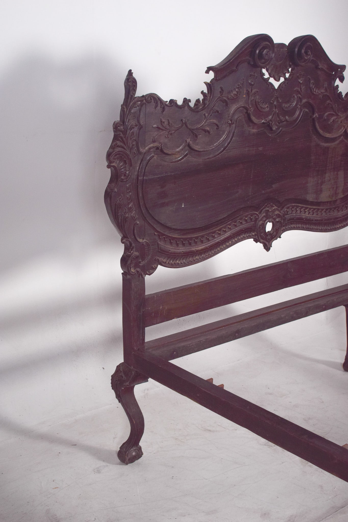 Portuguese Oak Double Bed, 1890 - 3