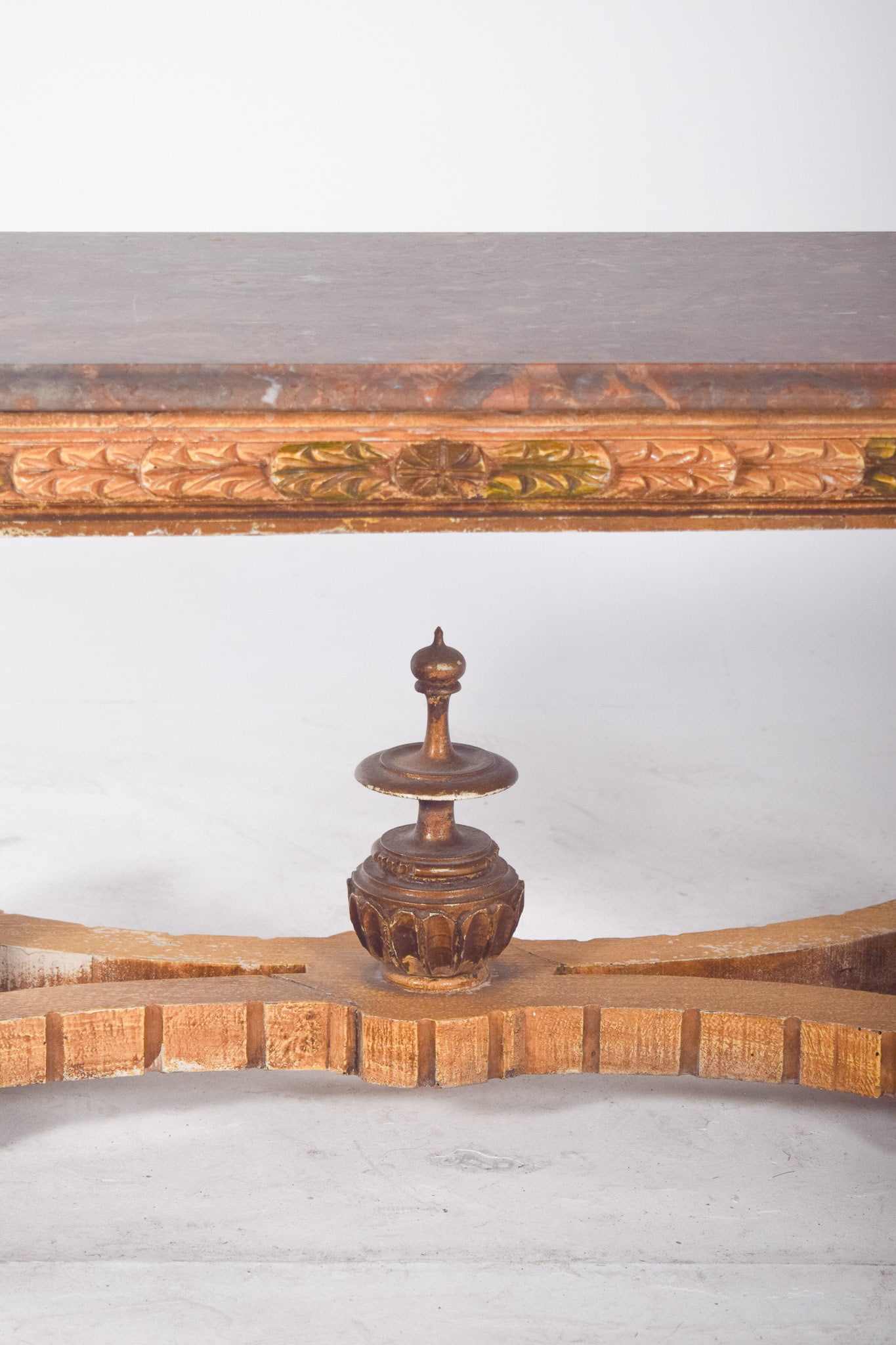 Rectangular Coffee Table with Marble Top, 1920s - 4
