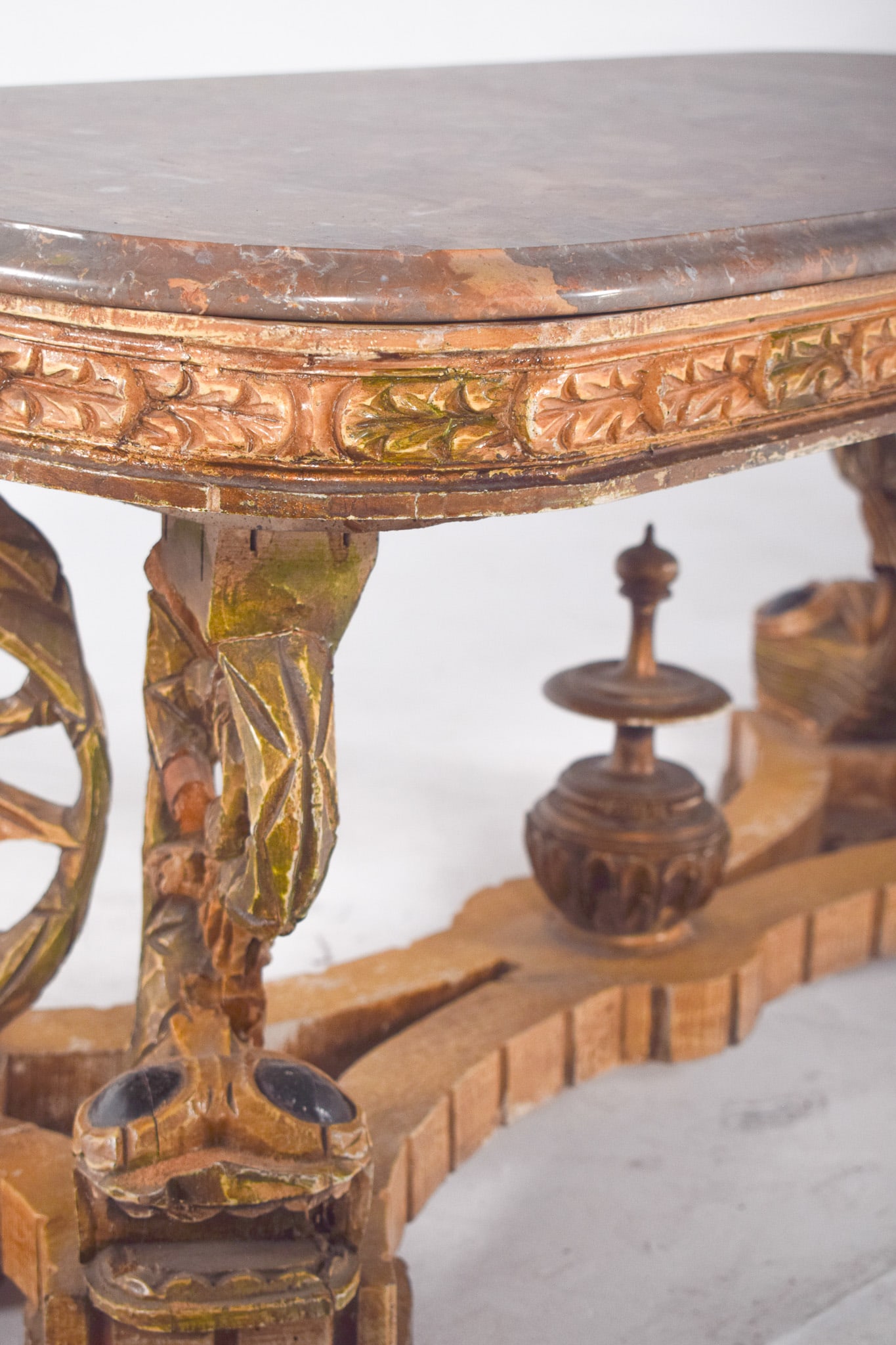 Rectangular Coffee Table with Marble Top, 1920s - 9