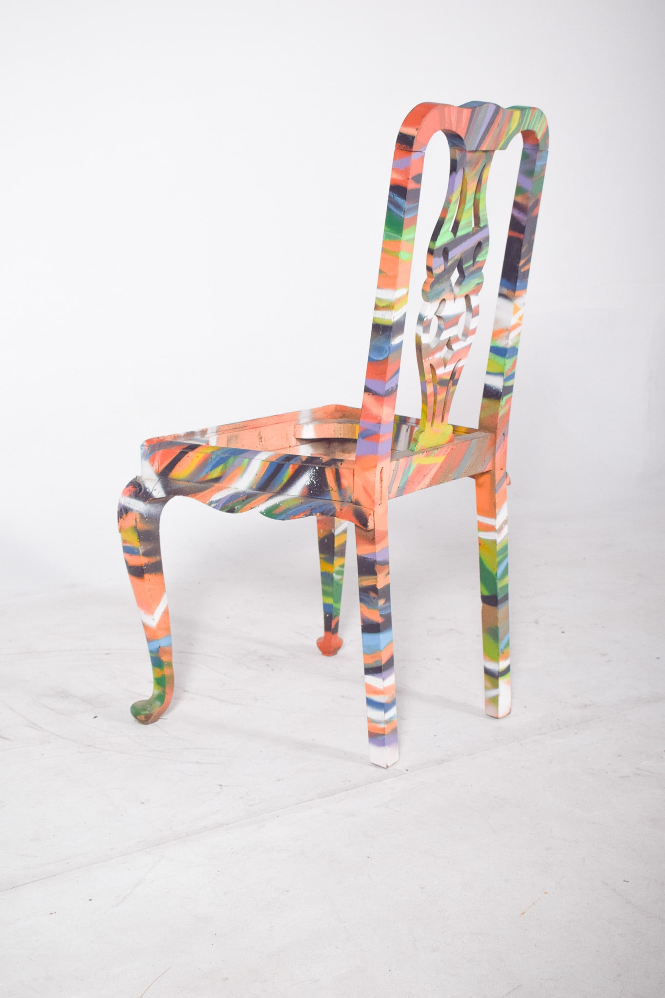 Urban Art Turned Chair by Francisco Camilo, 1950s - 3