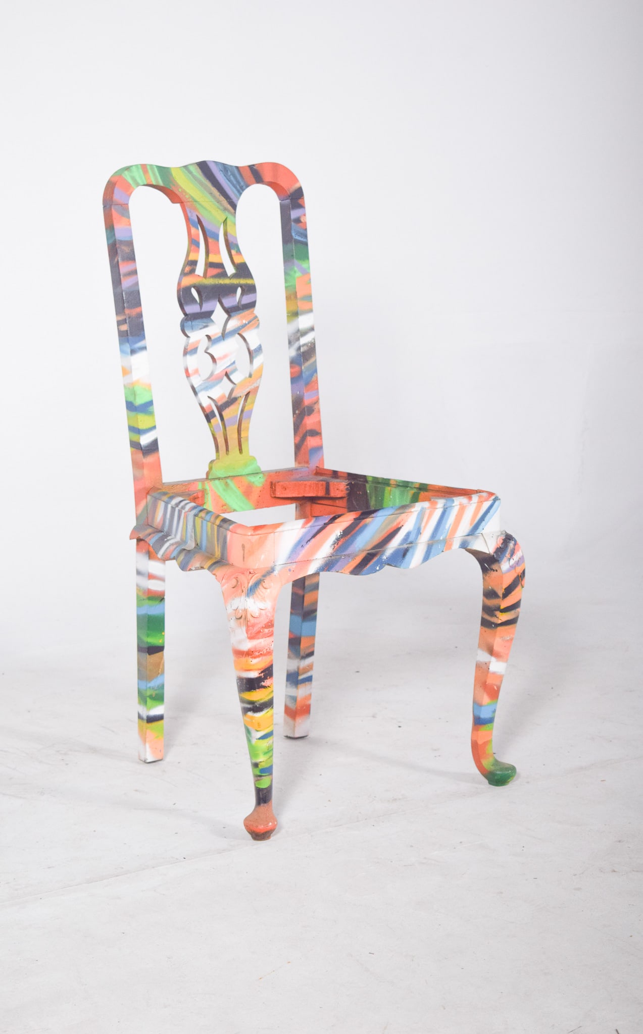 Urban Art Turned Chair by Francisco Camilo, 1950s - 5