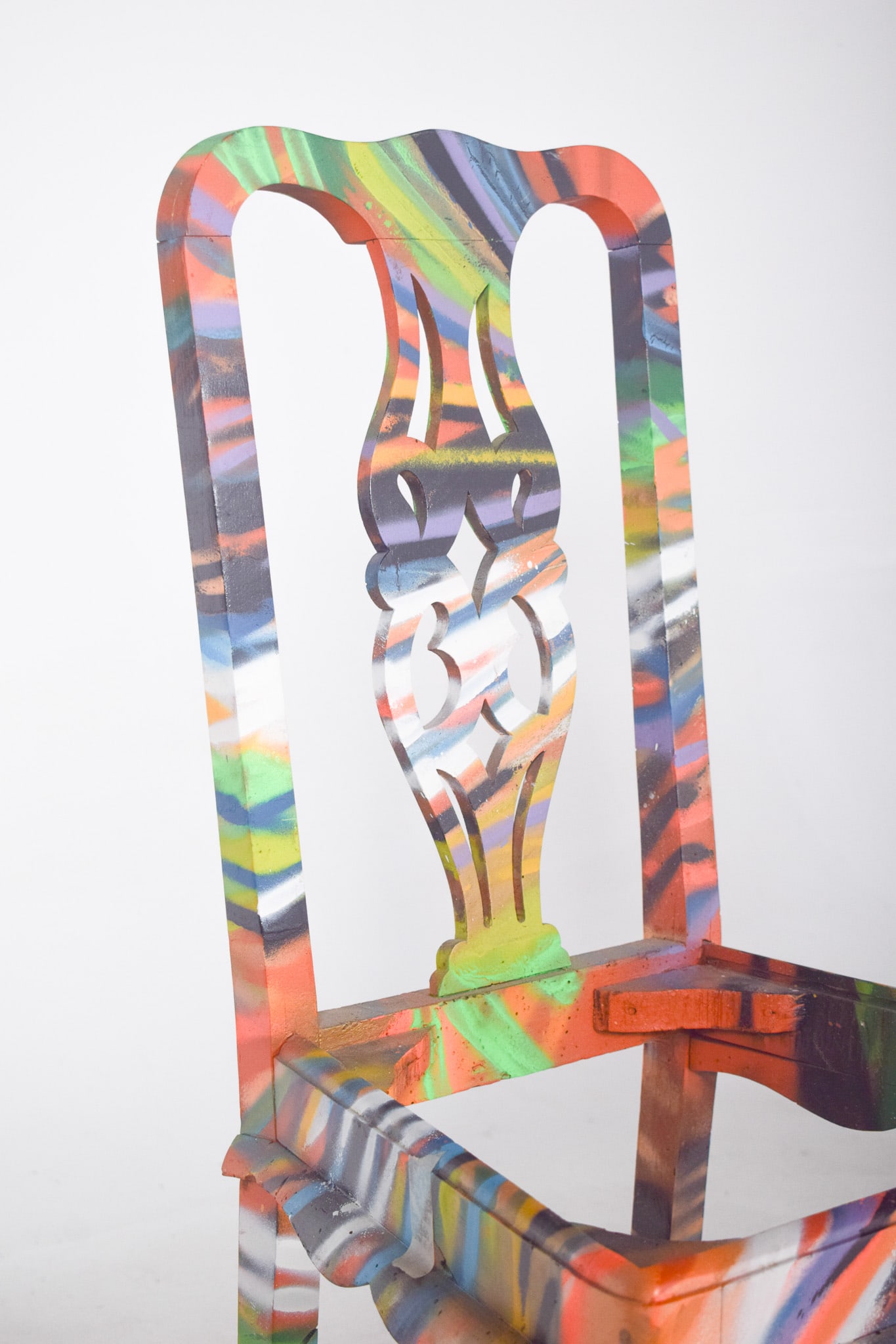 Urban Art Turned Chair by Francisco Camilo, 1950s - 6