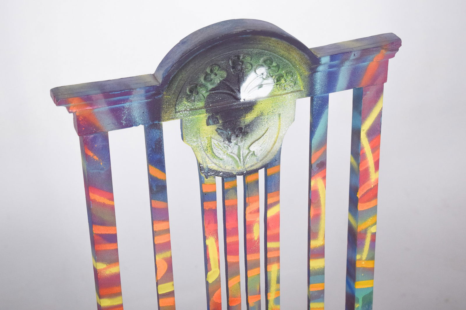 Portuguese Painted Chair by Francisco Camilo, 1950s - 10