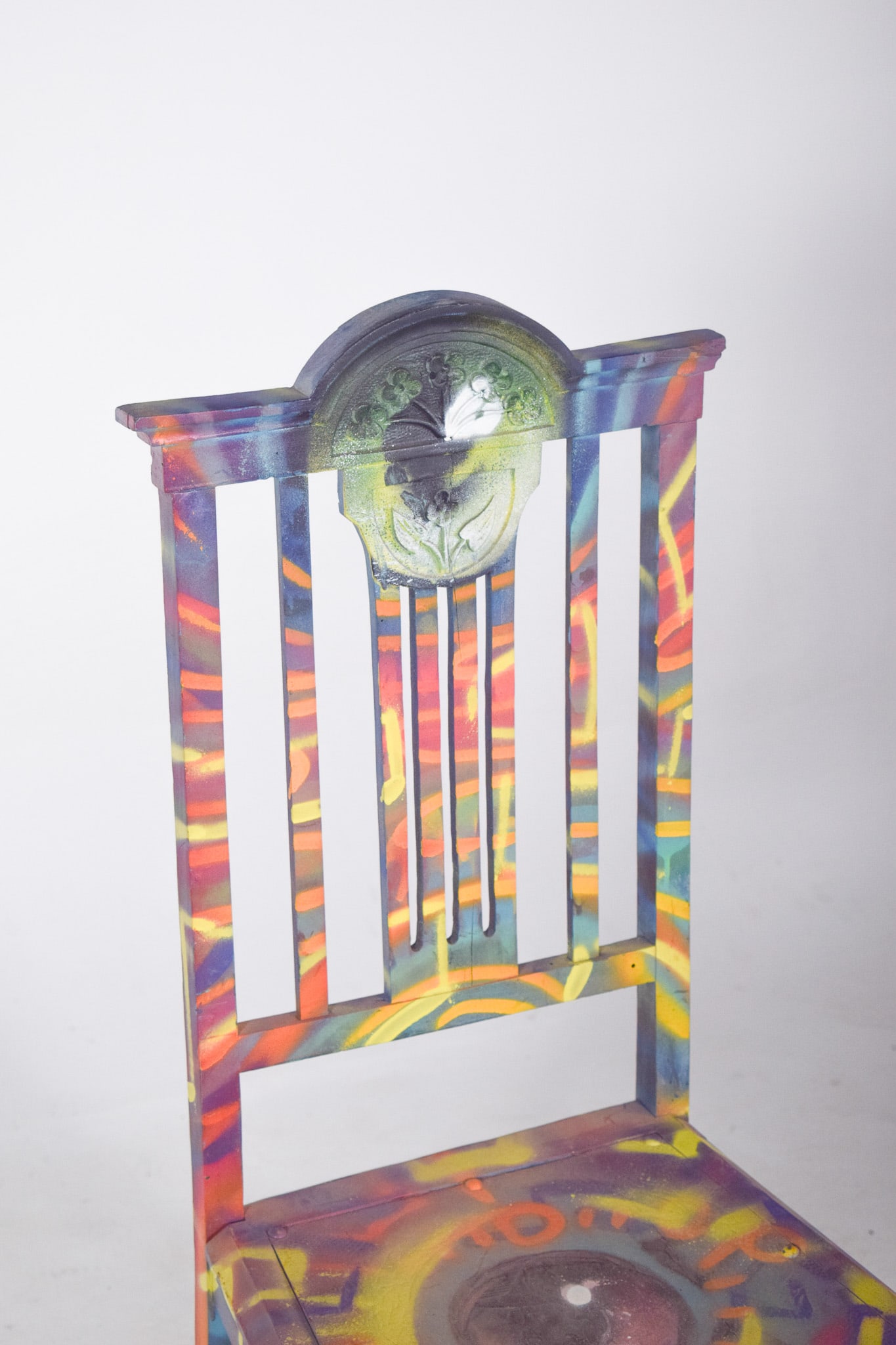 Portuguese Painted Chair by Francisco Camilo, 1950s - 3