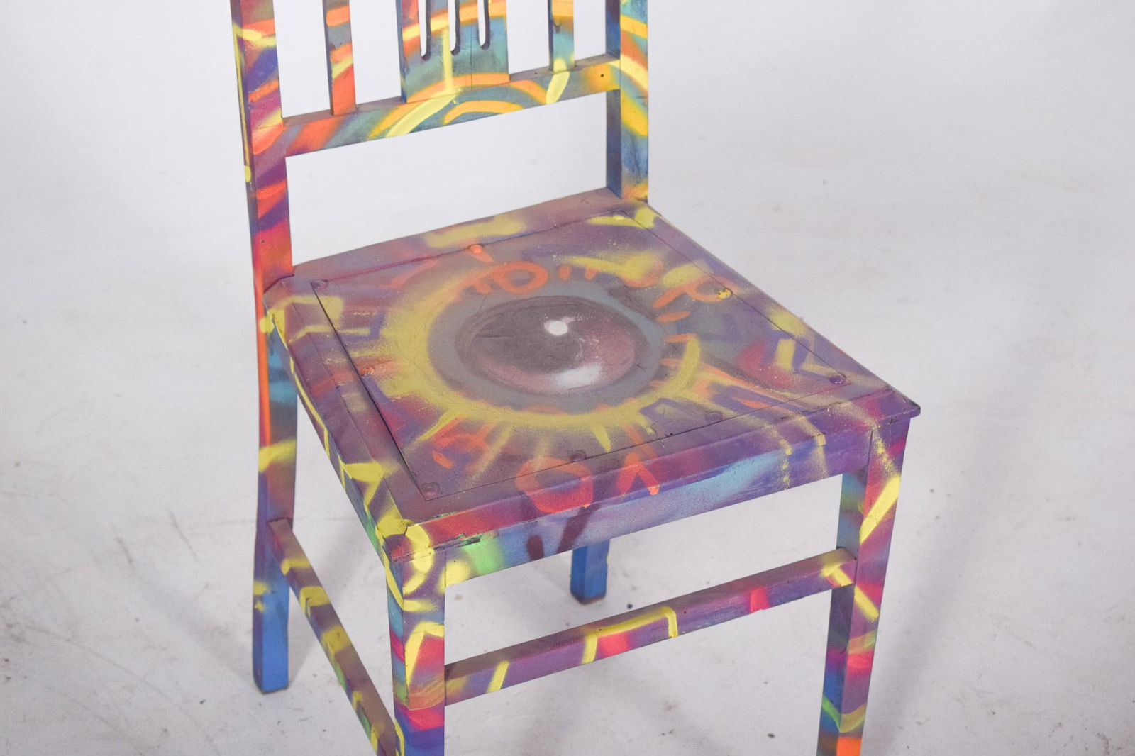 Portuguese Painted Chair by Francisco Camilo, 1950s - 4