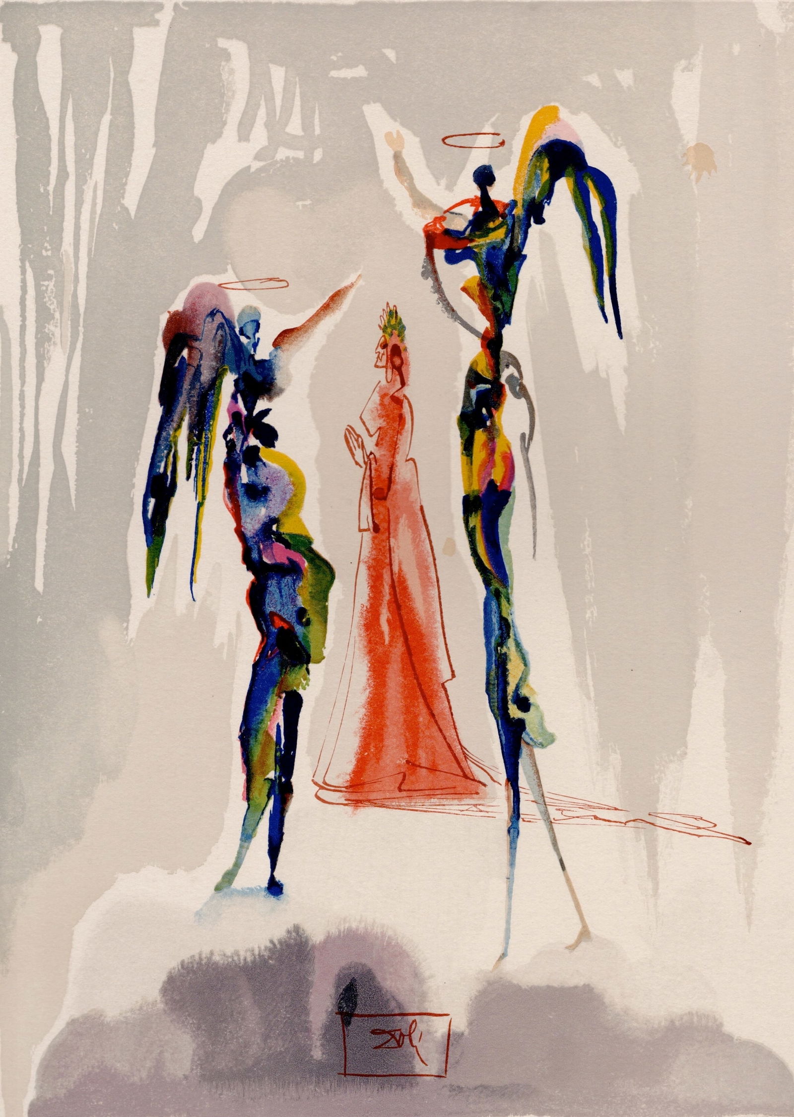 Salvador Dali, The Angels of the Empyrean, Woodcut - 2