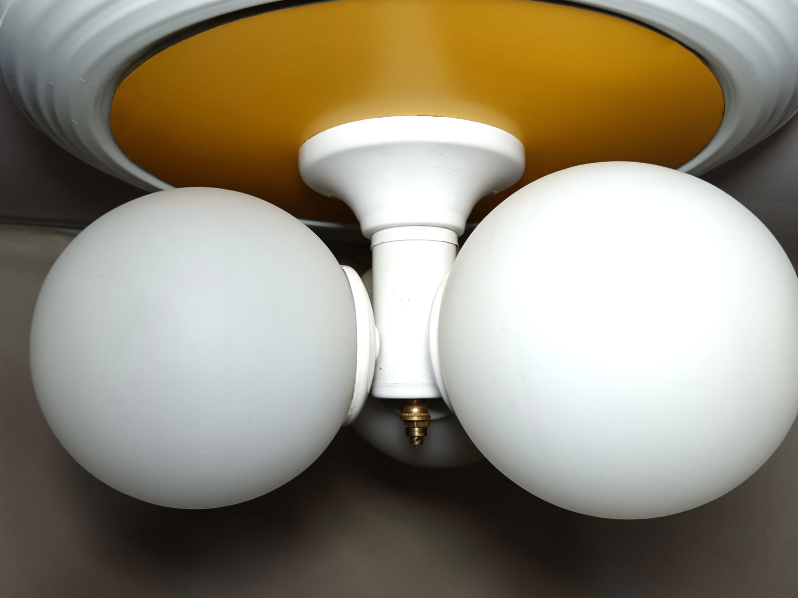 Modern Ceiling Light in Opaline Glass, 1970s - 9