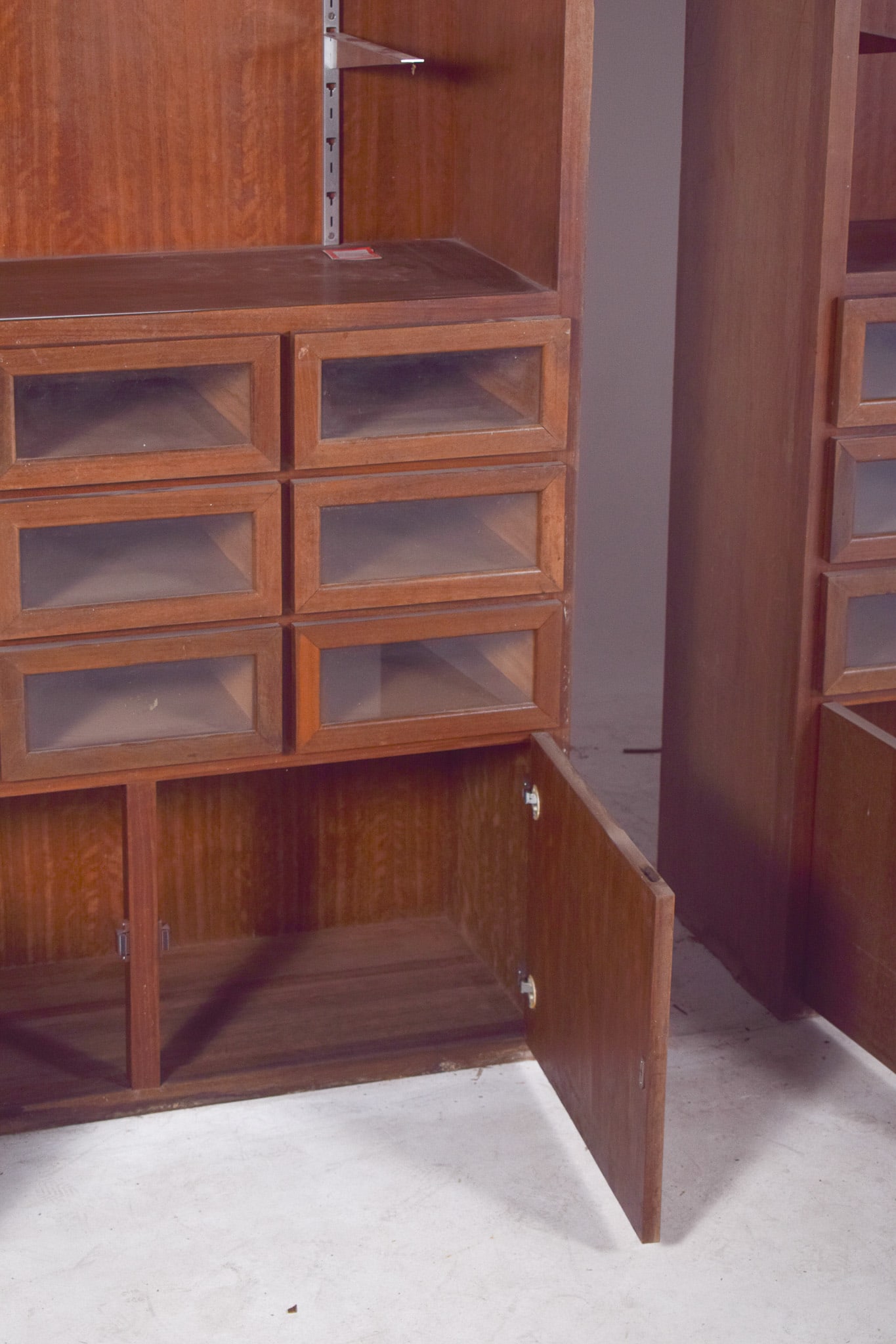 Shelves with Doors and Glazed Drawers, 1950s, Set of 2 - 5