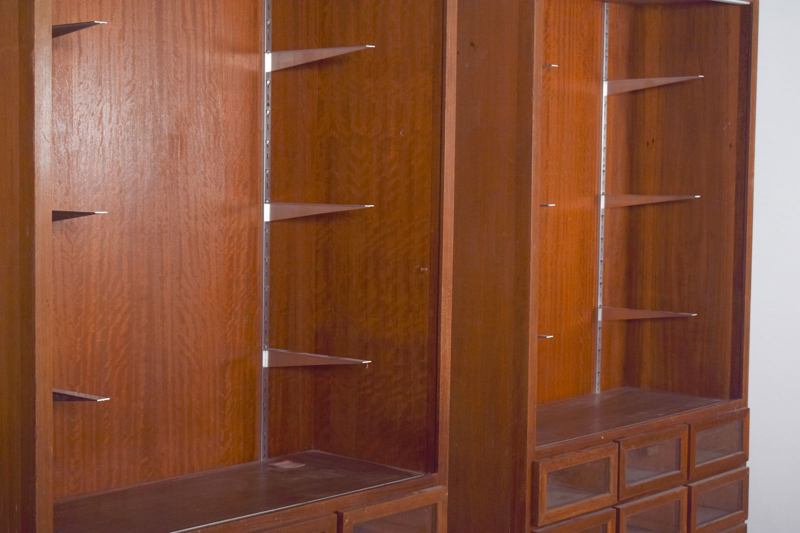 Shelves with Doors and Glazed Drawers, 1950s, Set of 2 - 9
