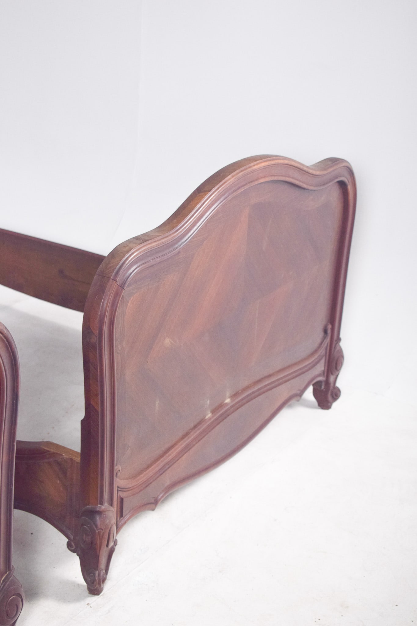 Louis XV Rosewood Veneered Single Beds, 1890, Set of 2 - 5